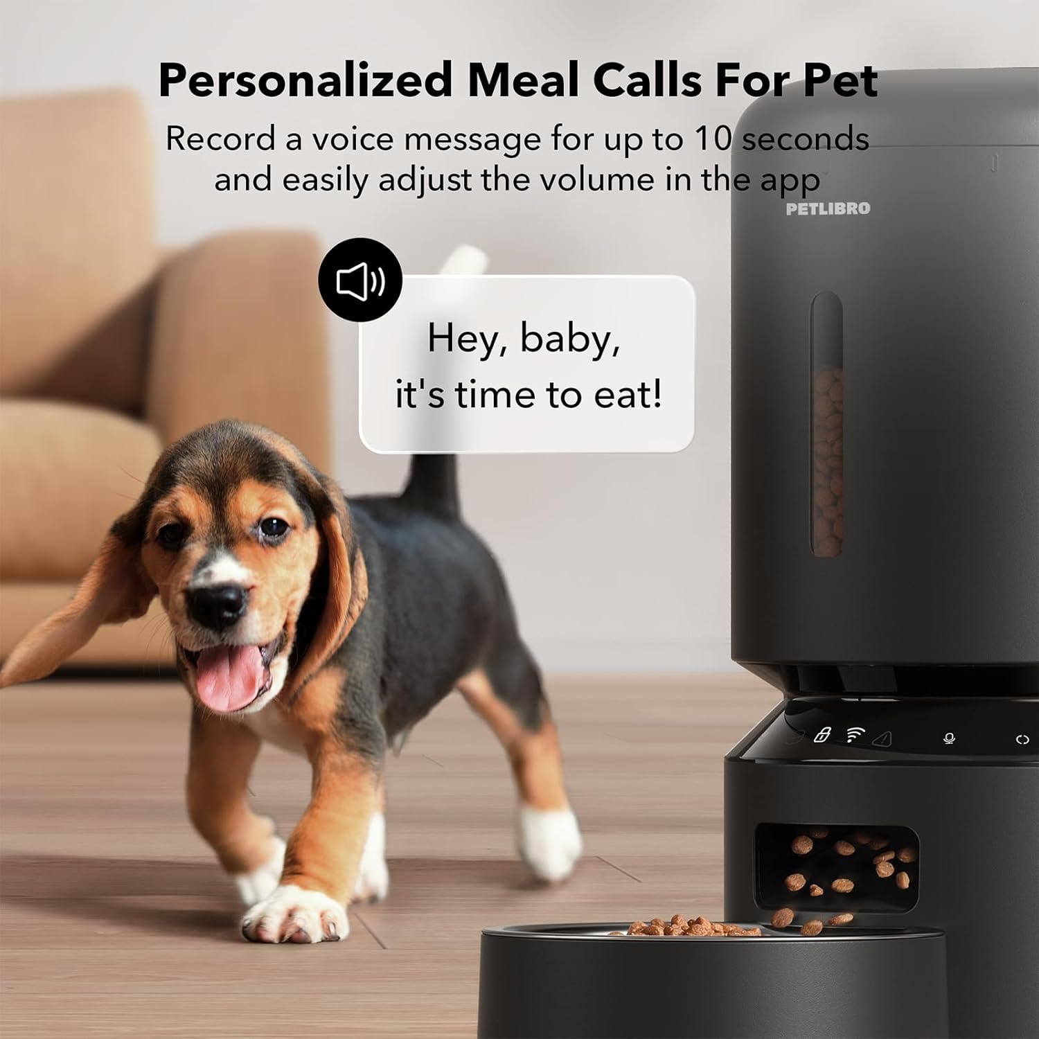 PETLIBRO 5 G WiFi Automatic Cat & Dog Feeder – 5 L Freshness‑Seal Hopper, Low‑Food & Blockage Sensor, Up to 10 Meals/Day, App‑Controlled, Backup Power (Black)